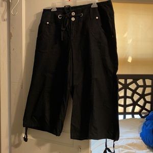 Lane Bryant linen pedal pushers wide leg 16